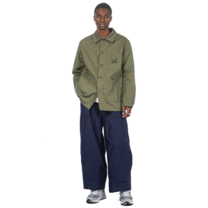 Needles Cotton Herringbone D.n. Coverall Jacket - Olive | Garmentory