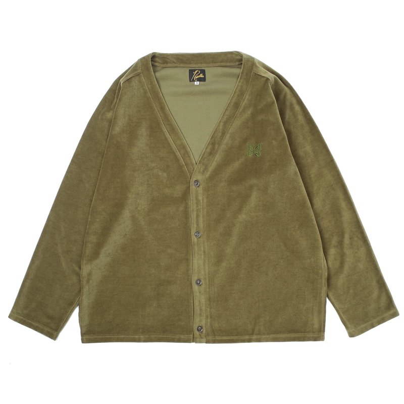 トップス Needles V Neck Cardigan - Burnout Velvet Needles（ニードルス）の「NEEDLES/ニードルズ V Neck Cardigan
