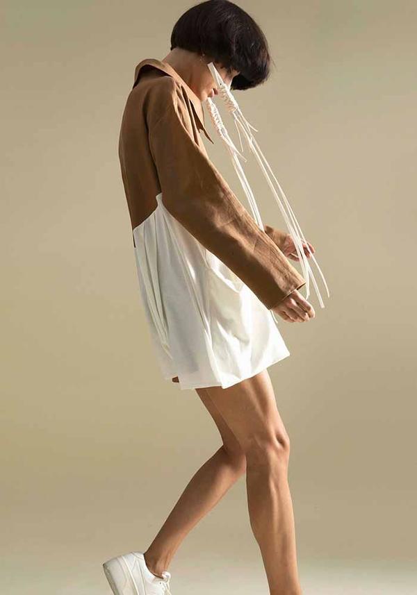 Linen and Cotton Asymmetric Swing Top Linen and Cotton Asymmetric Swing Top