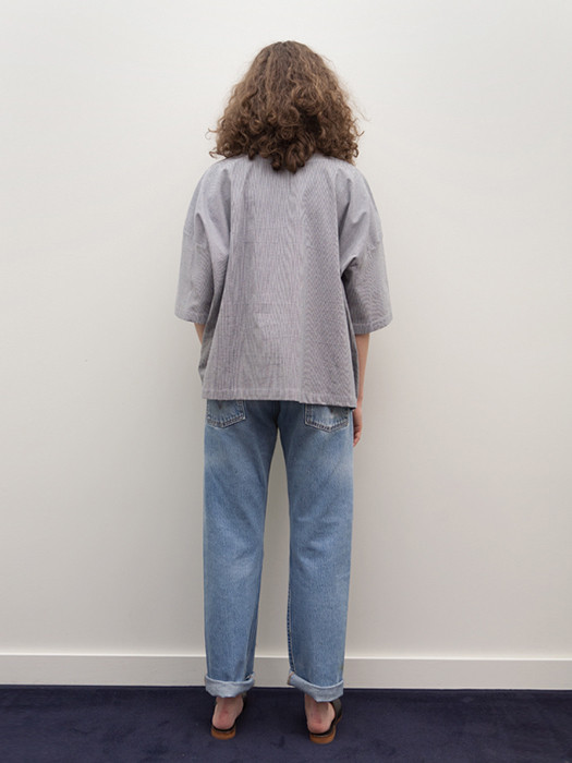 Rowena Sartin Oversize Pocket Shirt, Pinstripe Rowena Sartin Oversize Pocket Shirt, Pinstripe