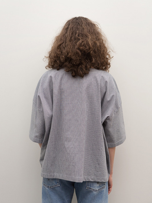 Rowena Sartin Oversize Pocket Shirt, Pinstripe Rowena Sartin Oversize Pocket Shirt, Pinstripe