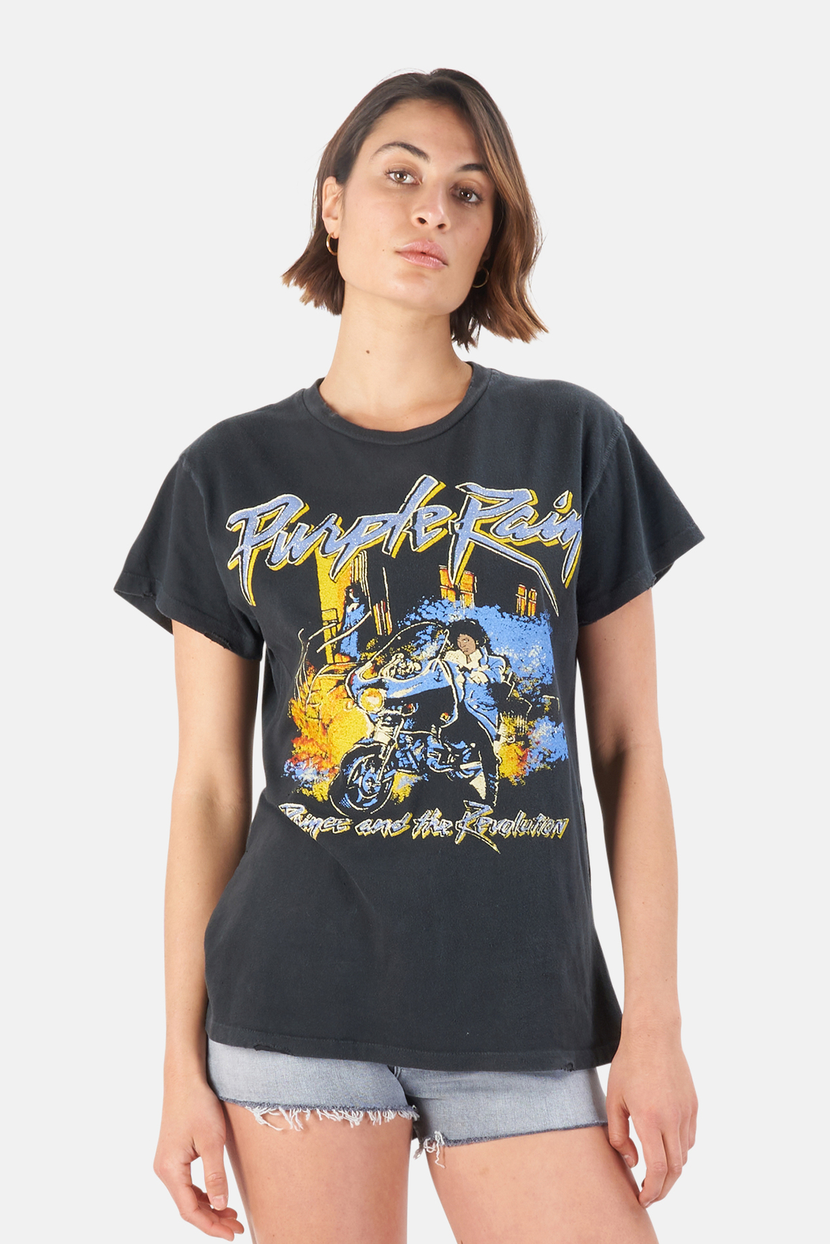 MadeWorn Rock Prince Purple Rain T-Shirt - Coal Pigment - Image 2 of 5