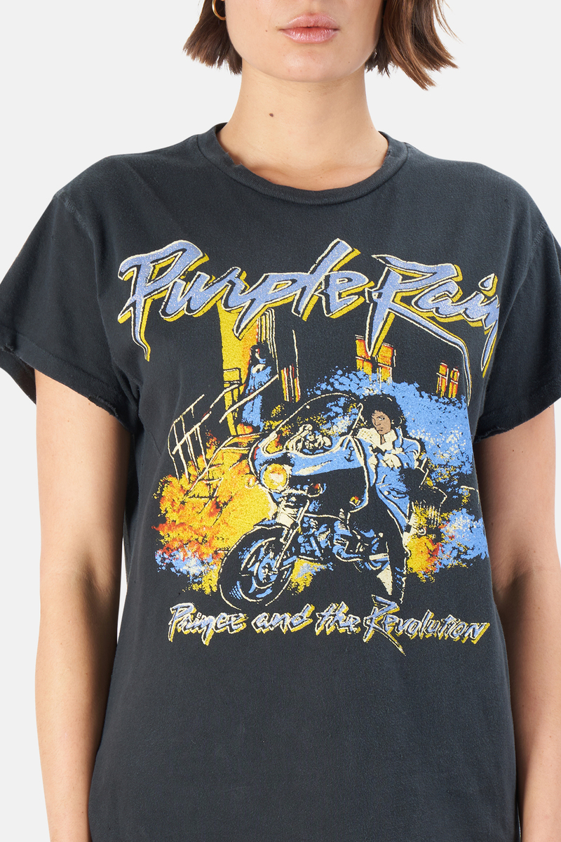MadeWorn Rock Prince Purple Rain T-Shirt - Coal Pigment