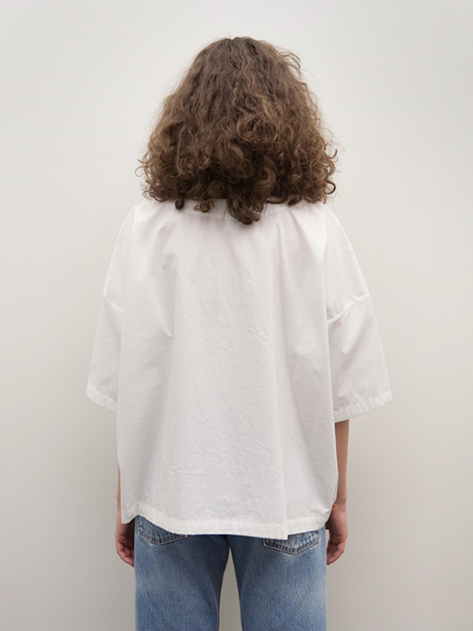 Rowena Sartin Oversize Pocket Shirt, White Rowena Sartin Oversize Pocket Shirt, White