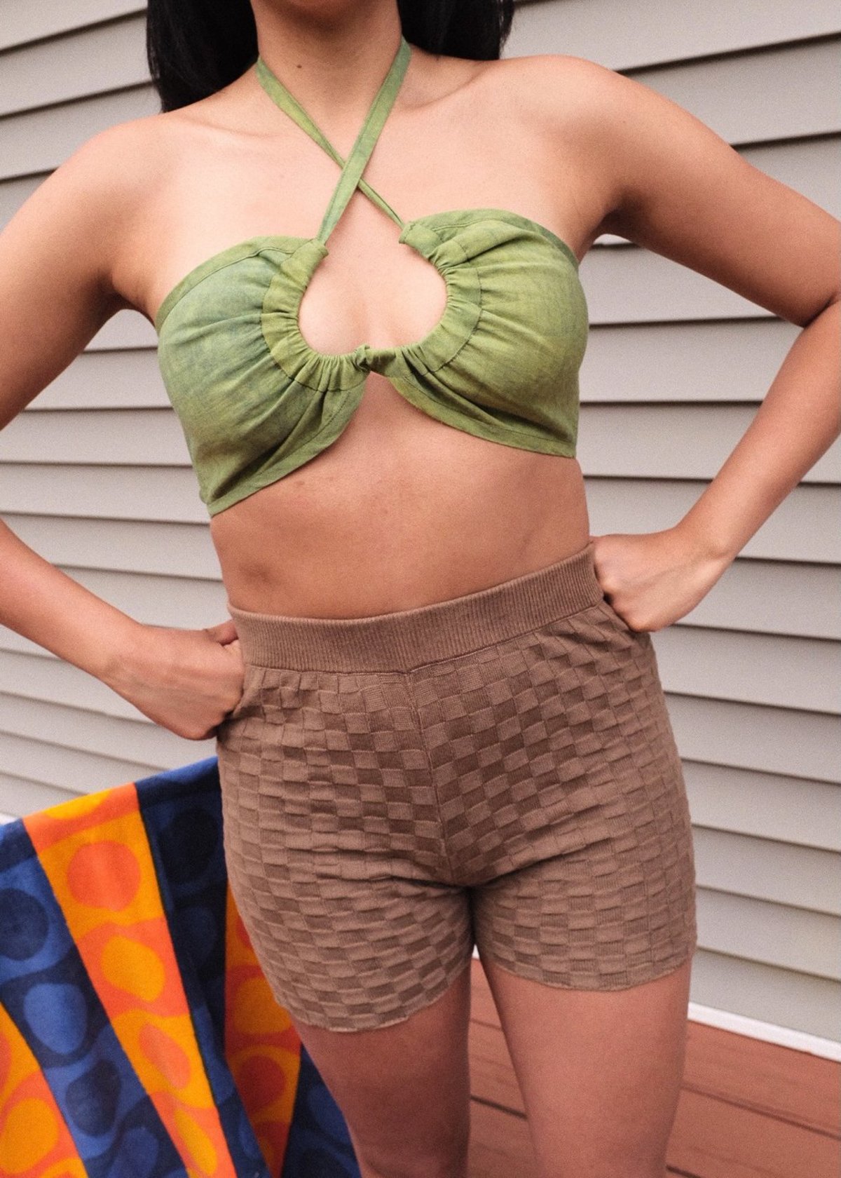 Overdyed Besos Bandeau | Leaf - Image 4 of 10