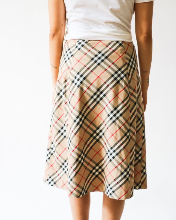 スカート BURBERRY Woman Skirt Beige 8102359 Burberry - Beige Cotton Twill Skirt | Childrensalon Outlet