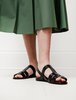 Robert Clergerie Ivy Leather Interlock Sandal - Black - Thumbnail 2