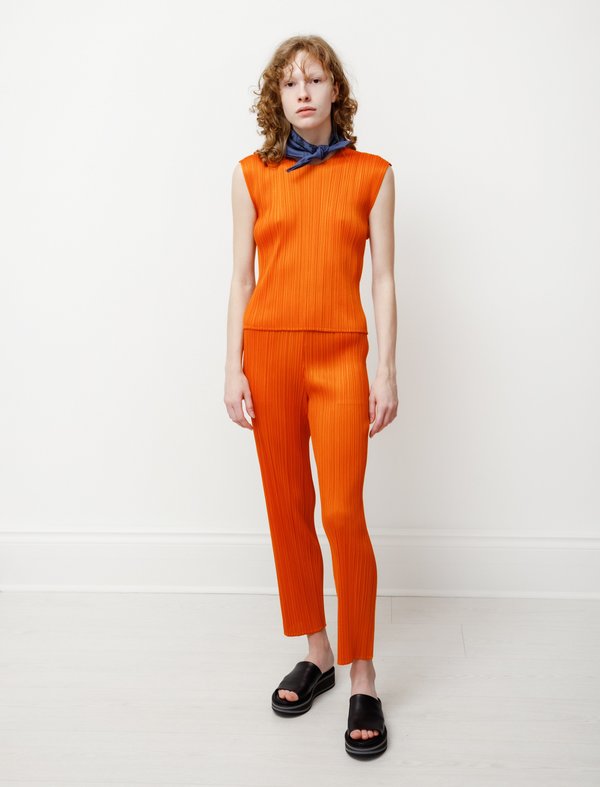 専用。PLEATS PLEASEWORMHOLE DARK ORANGEサイズ3 Pleats Please Issey Miyake Plissé Cropped Pants | LN-CC