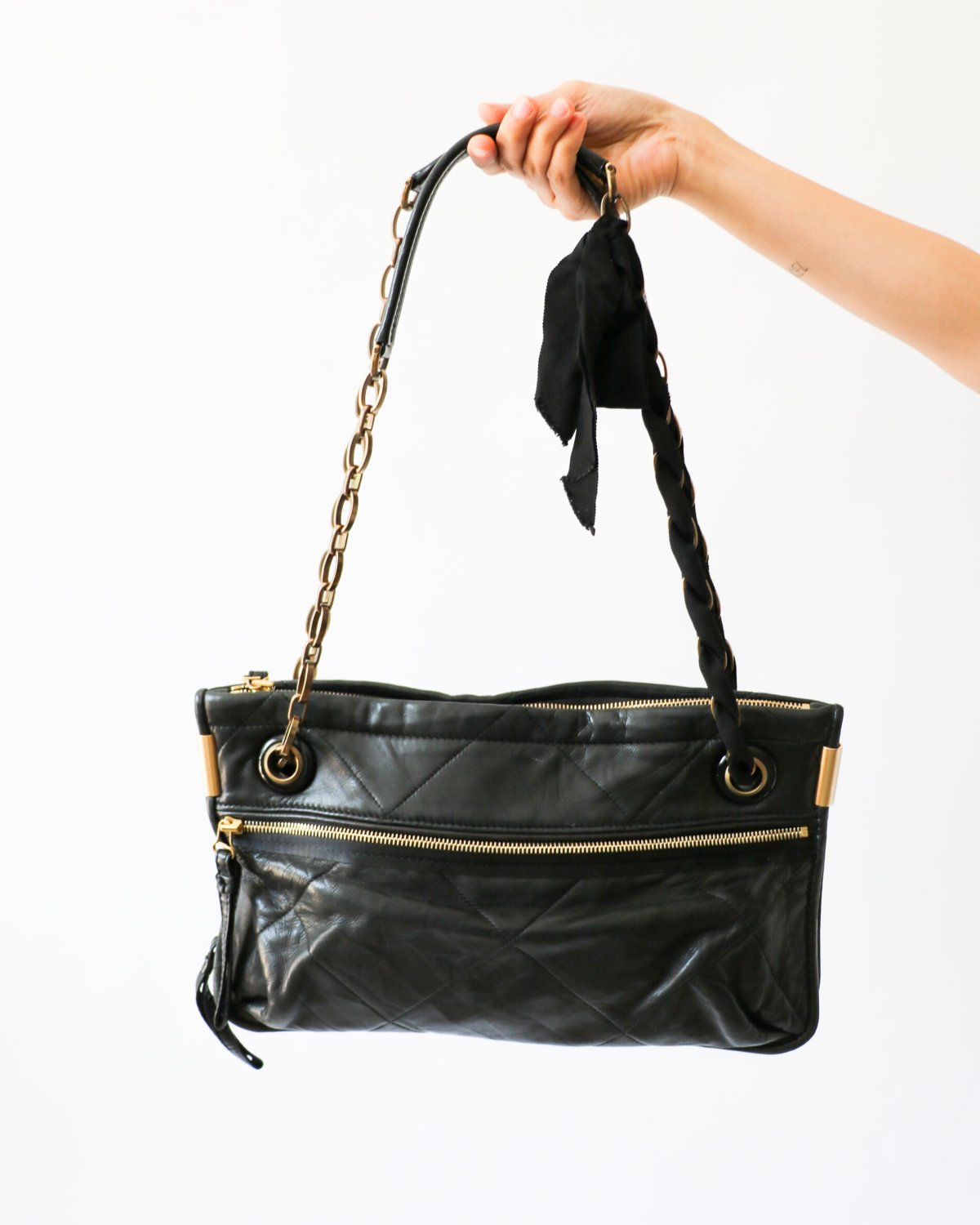 Pre-loved] Lanvin Quilted Chain Strap Shoulder Bag | Garmentory