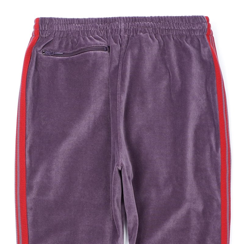 Needles VELOUR NARROW TRACK PANT - PURPLE | Garmentory
