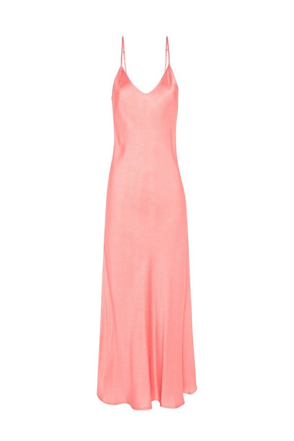 Silk Laundry 90S SILK SLIP DRESS - PINK JACQUARD | Garmentory