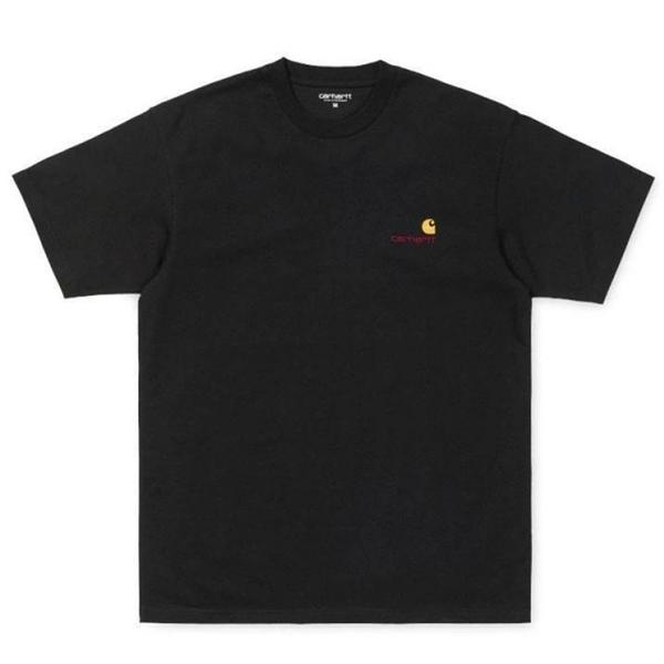 CARHARTT WIP S/S American Script T-Shirt - Black CARHARTT WIP S/S American Script T-Shirt - Black