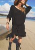 Berenik LONG SLEEVES DRESS - Black - Thumbnail 1