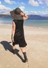 Berenik SLEEVELESS PLEATED SHIRT/DRESS SLEEVELESS - BLACK - Thumbnail 2