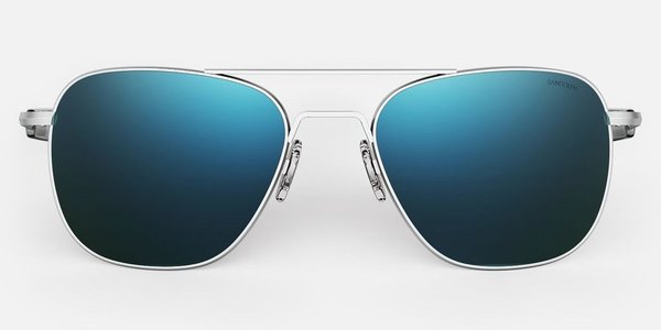 Randolph Engineering Aviator Polarised sunglasses - matt chrome/cobalt Randolph Engineering Aviator Polarised sunglasses - matt chrome/cobalt