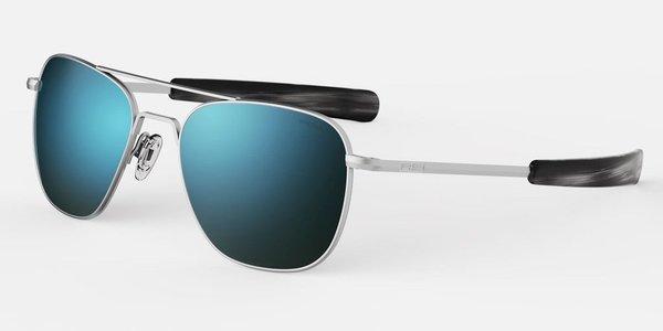 Randolph Engineering Aviator Polarised sunglasses - matt chrome/cobalt Randolph Engineering Aviator Polarised sunglasses - matt chrome/cobalt