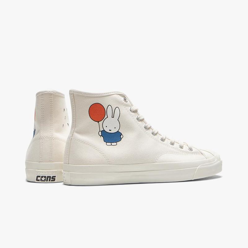 Converse x Pop Trading Company x Miffy JP Pro Hi Egret / Black - Egret-WHITE