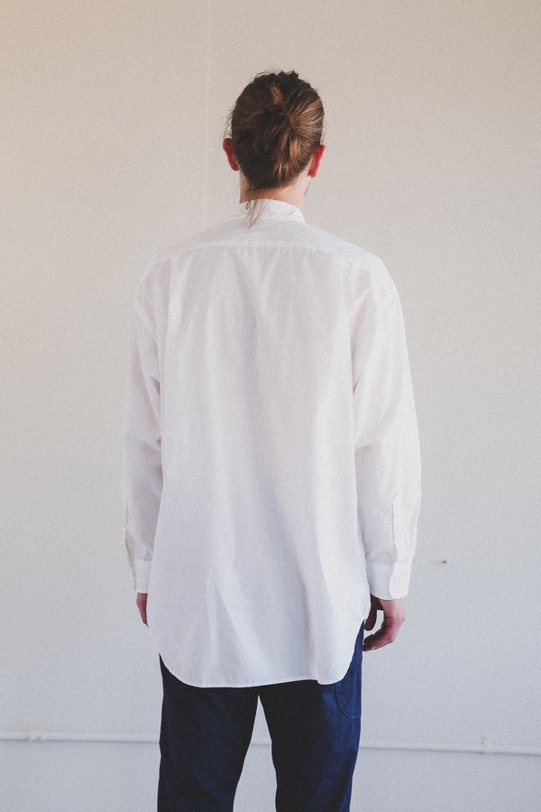 Orslow LOOSE FIT STAND COLLAR SHIRT - White | Garmentory