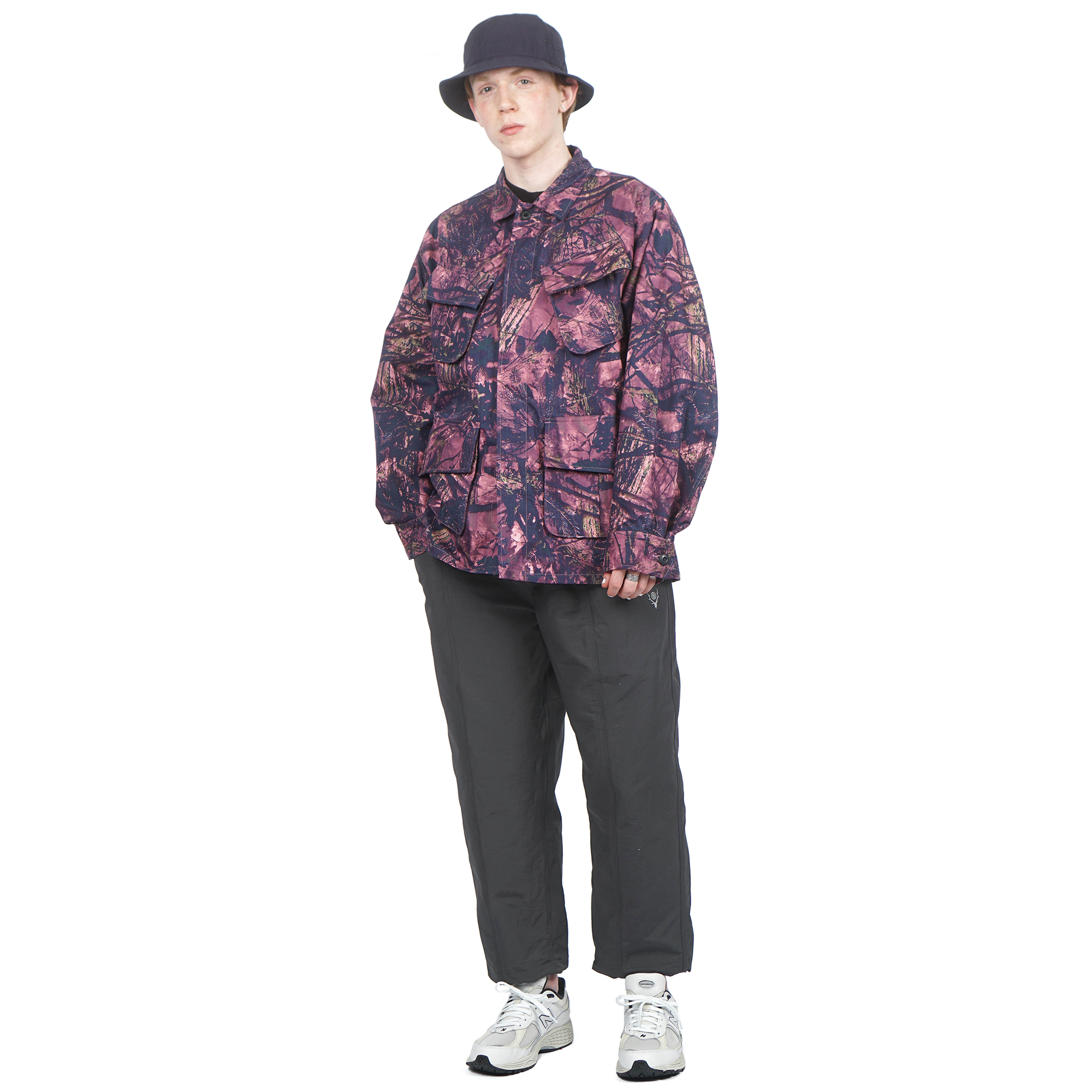 South2 West8 CAMO JUNGLE FATIGUE JACKET - PURPLE/PINK