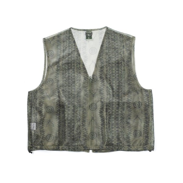 South2 West8 HEAVYWEIGHT MESH BUSH TREK VEST - SKULL & TARGET