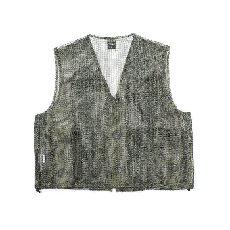 トップス South2 West8 Heavyweight Mesh vest XS South2 West8 HEAVYWEIGHT MESH BUSH TREK VEST - SKULL & TARGET