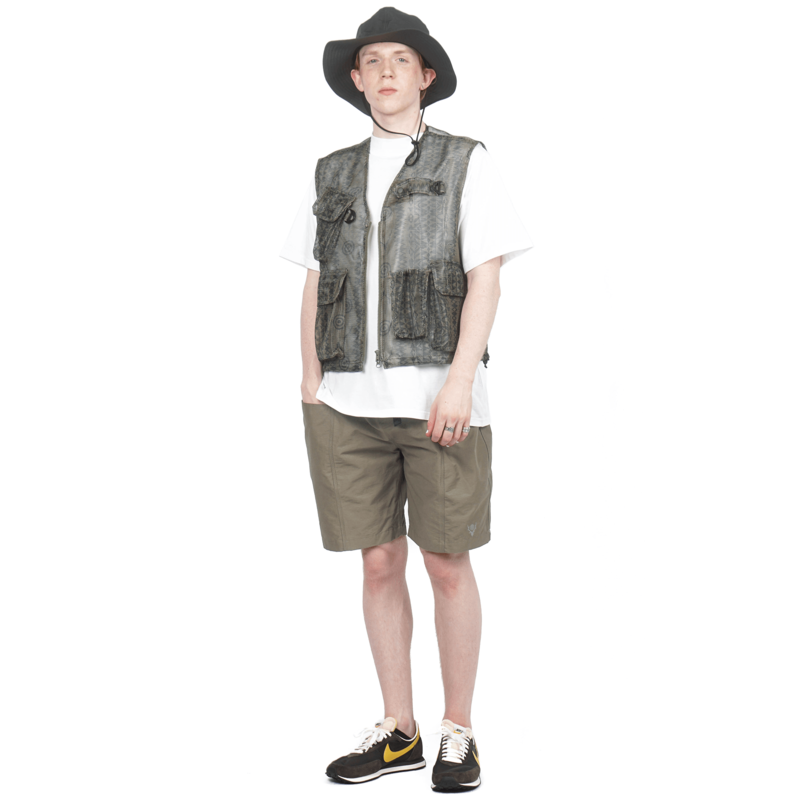 South2 West8 HEAVYWEIGHT MESH BUSH TREK VEST - SKULL & TARGET
