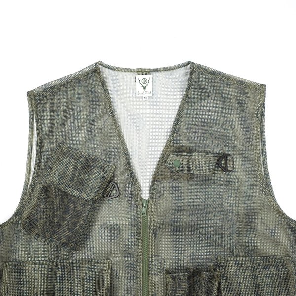 South2 West8 HEAVYWEIGHT MESH BUSH TREK VEST - SKULL & TARGET