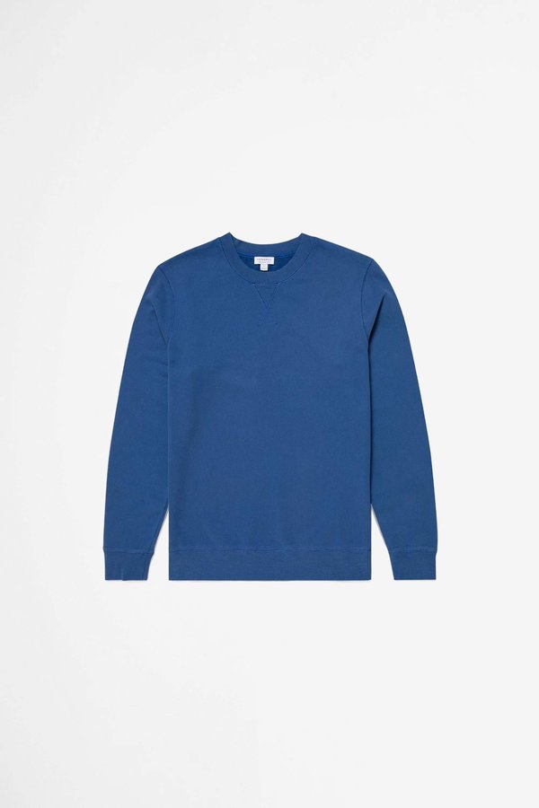 Sunspel Cotton Loopback Sweatshirt - Ink Sunspel Cotton Loopback Sweatshirt - Ink