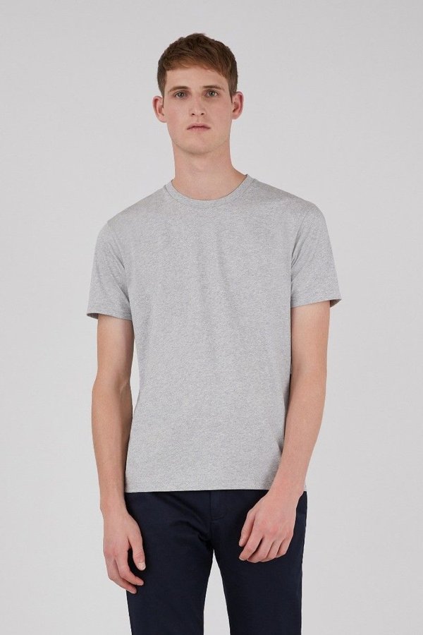 Sunspel Organic Cotton Riviera T-shirt - Grey Melange Sunspel Organic Cotton Riviera T-shirt - Grey Melange