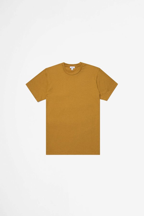 Sunspel Organic Cotton Riviera T-shirt - Ochre Melange Sunspel Organic Cotton Riviera T-shirt - Ochre Melange