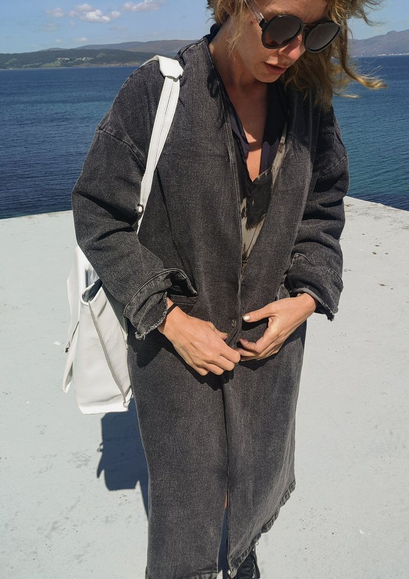 Berenik STYLISH SUMMER COAT - DENIM washed black