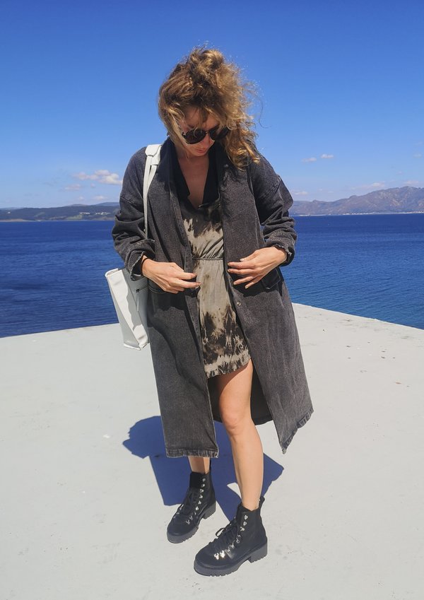 Berenik STYLISH SUMMER COAT - DENIM washed black