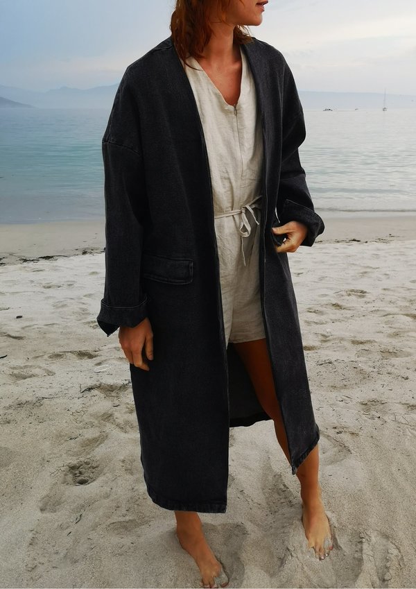 Berenik STYLISH SUMMER COAT - DENIM washed black