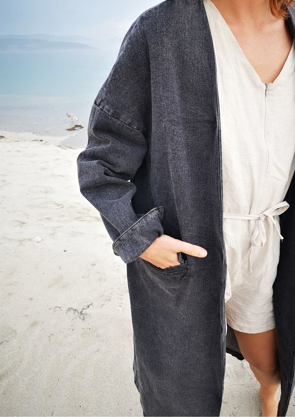 Berenik STYLISH SUMMER COAT - DENIM washed black