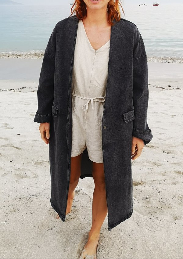 Berenik STYLISH SUMMER COAT - DENIM washed black