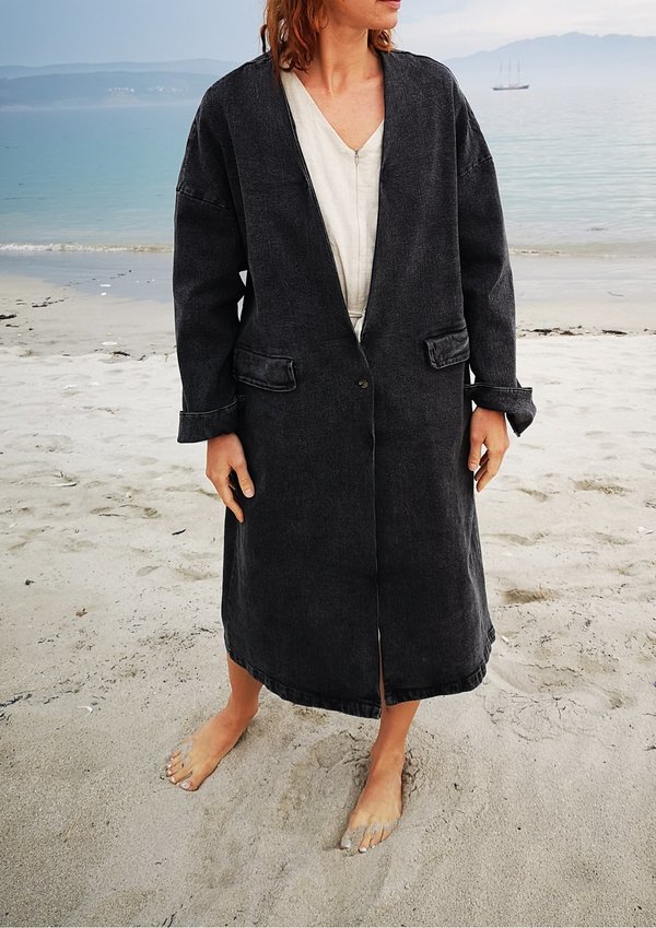 Berenik STYLISH SUMMER COAT - DENIM washed black