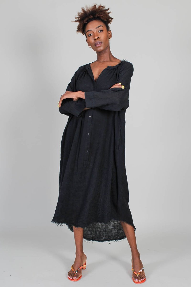 Raquel Allegra Poet Dress - Black | Garmentory