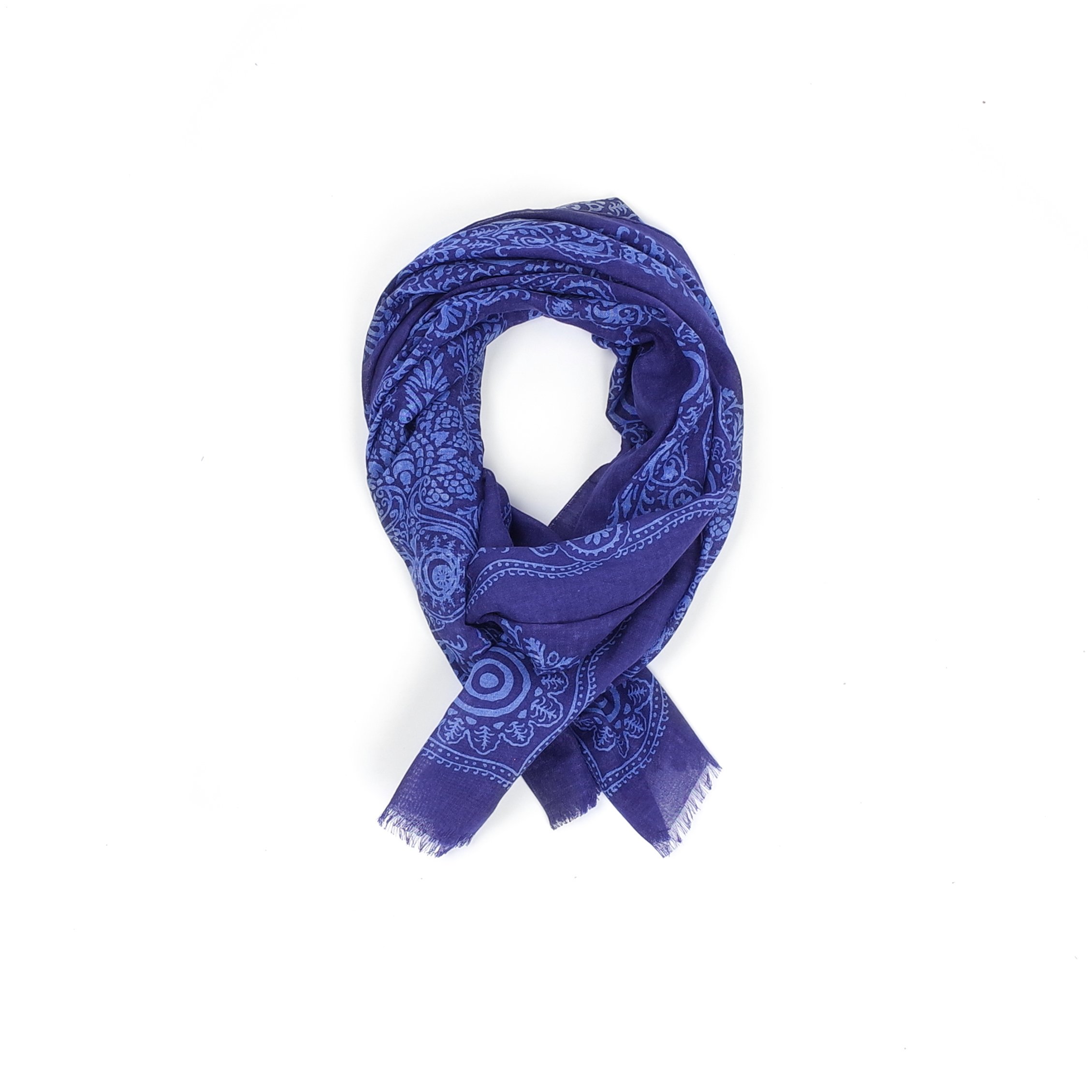 argue ストール　SQUARE WOOL GAUZE STOLE NAVY Wool Gauze Scarf - Etsy