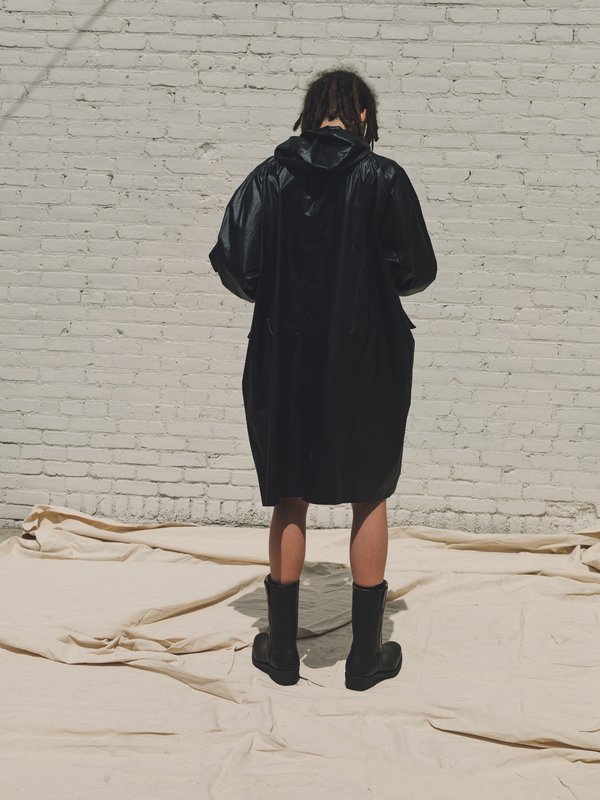 Our Legacy Tech Poly Cape Cloak Parka - Black | Garmentory