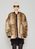 Berenik FAUX RACCOON PILOT JACKET - black/beige - Thumbnail 14