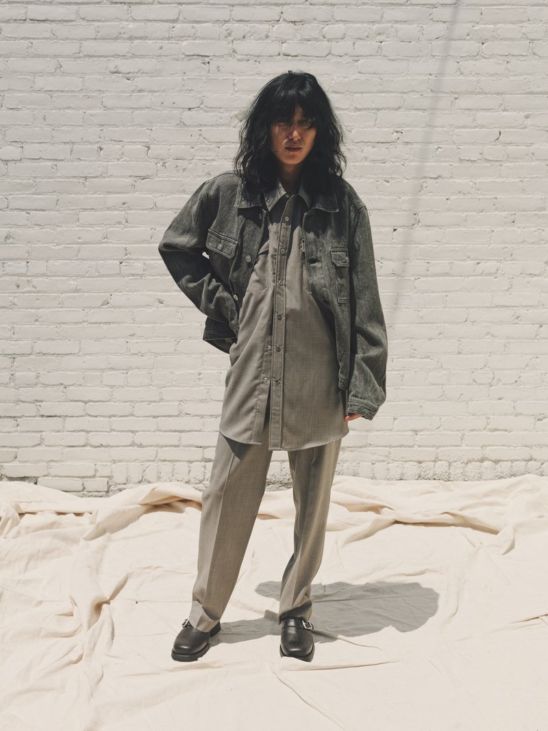 Our Legacy Coated Linen Denim Mono Jacket - Grey | Garmentory