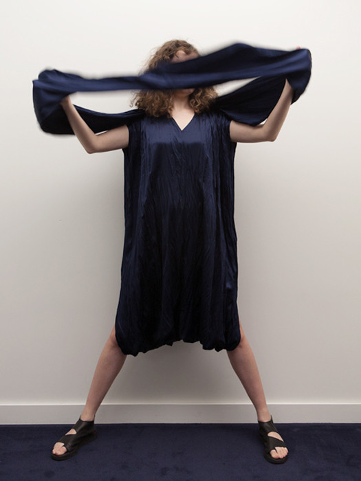 Rowena Sartin Scarf Rectangle Dress with Neck Tie Rowena Sartin Scarf Rectangle Dress with Neck Tie