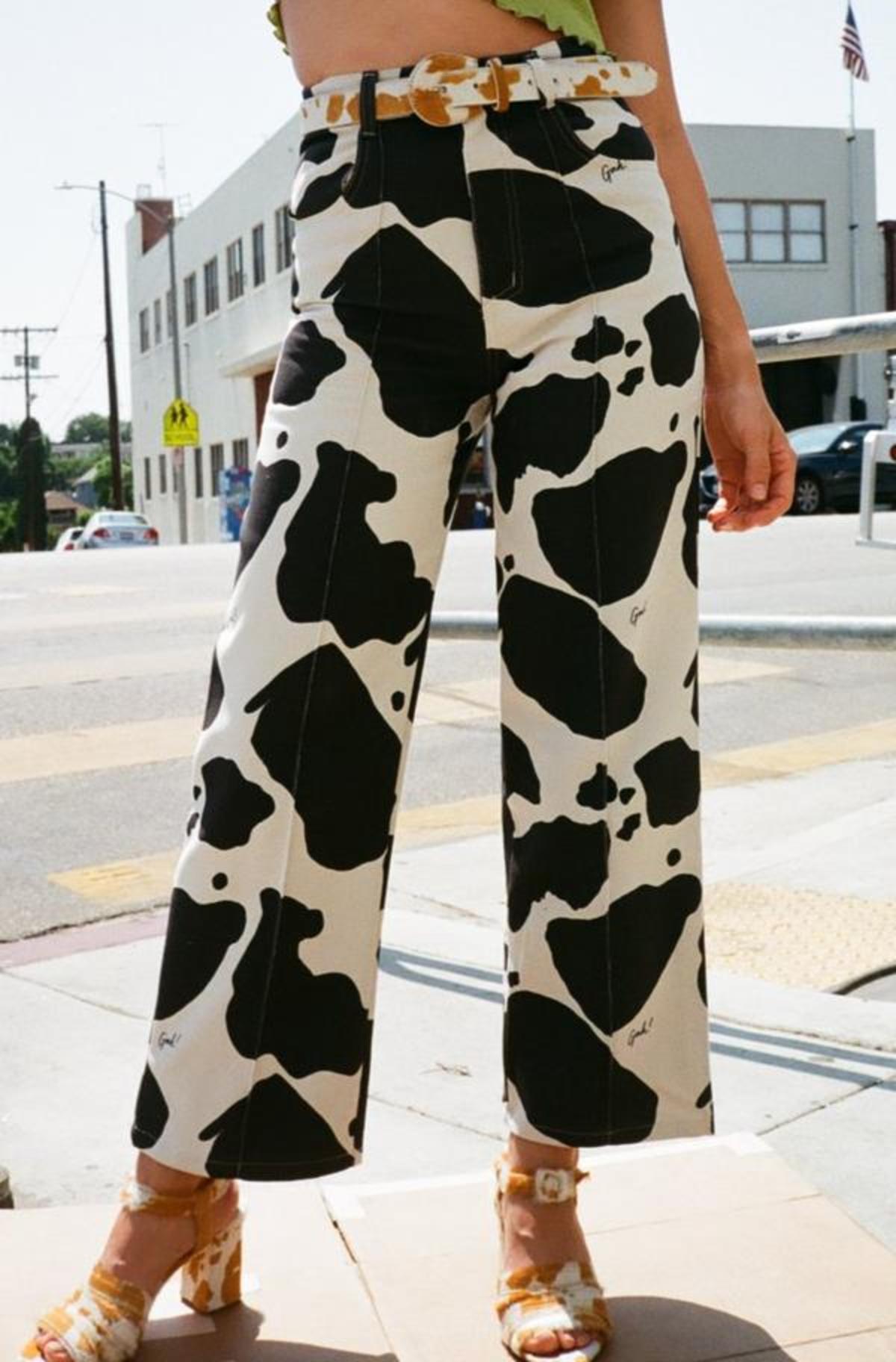 Lisa Says Gah Robyn Jean - BLACK/IVORY COW - Image 1 of 2