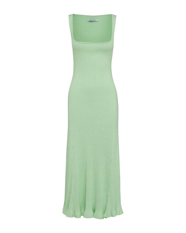 Anna Quan Knit Dido Dress - Green Wasabi