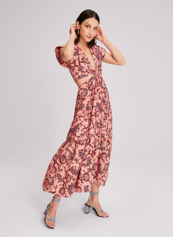 A.L.C. Alexandria Dress - Salmon/Red on Garmentory