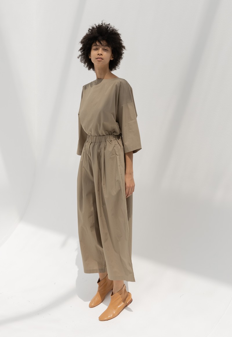 Black Crane Boat Neck Top - Clay Black Crane Boat Neck Top - Clay