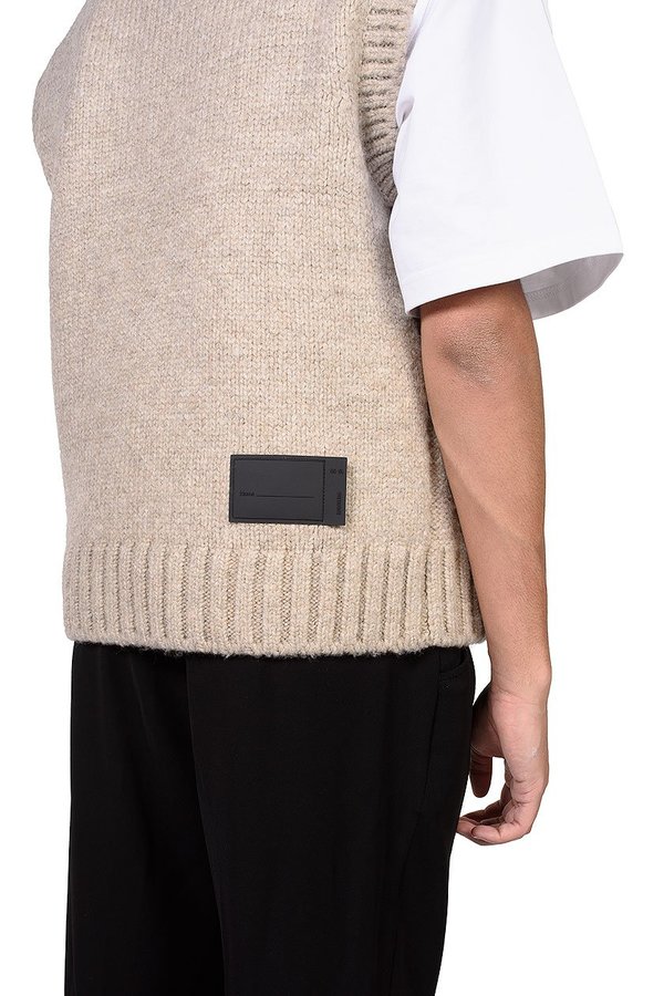 we11done Cable Knit Vest - Beige | Garmentory