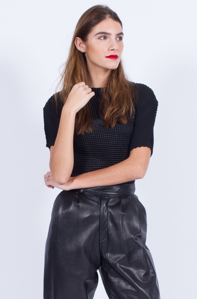 Yo Vintage! HIGH WAIST LEATHER PANTS (24 INCH WAIST) Garmentory