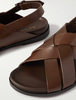 PAUL SMITH Chandler Leather Sandals - DARK BROWN - Thumbnail 3
