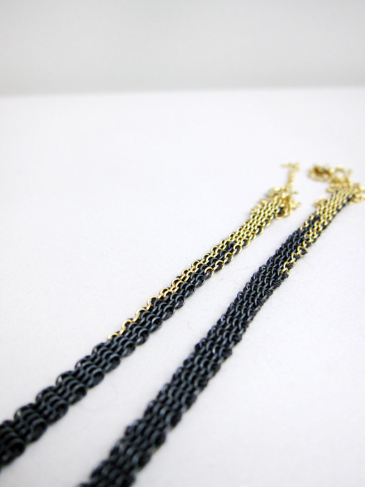 17 by Stephanie Schneider Silk and Sterling Necklace 17 by Stephanie Schneider Silk and Sterling Necklace